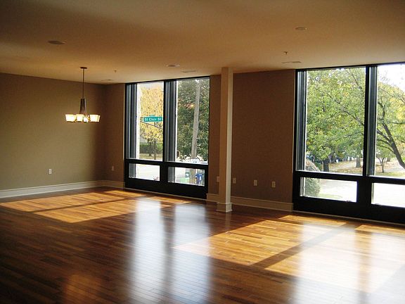 Open dining and living areas