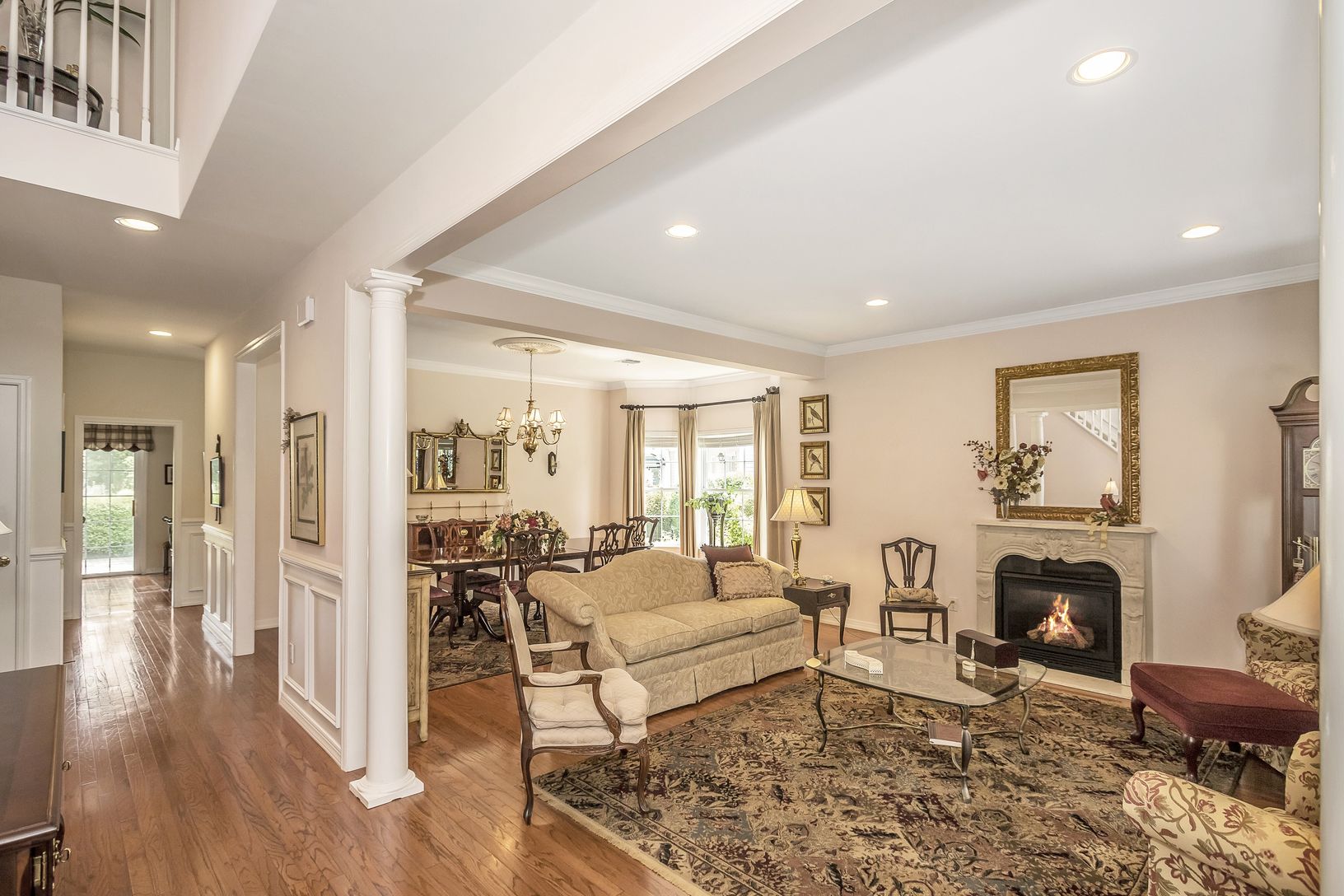  Entry Foyer View. LR w/Fireplace