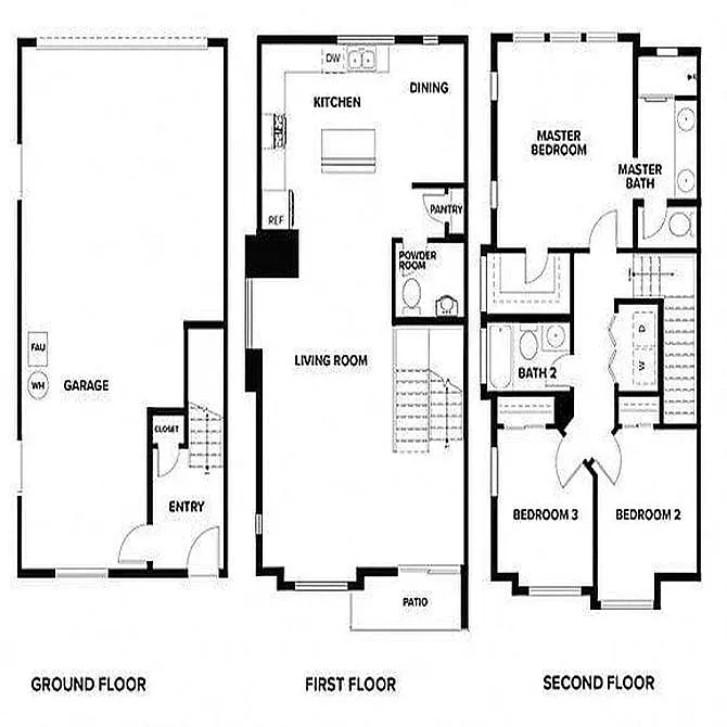 Floor plan Three Bedroom