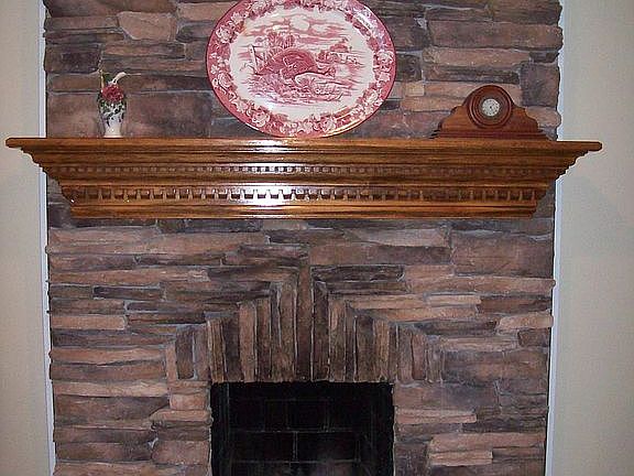 creek rock fireplace