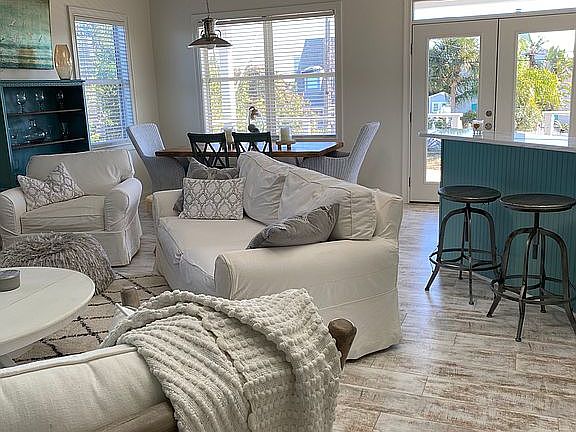 Living area with dining