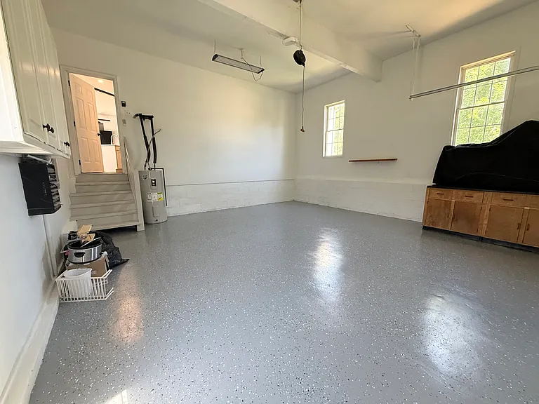 Epoxy sealed, heated and cooled garage with its own mini-split system!