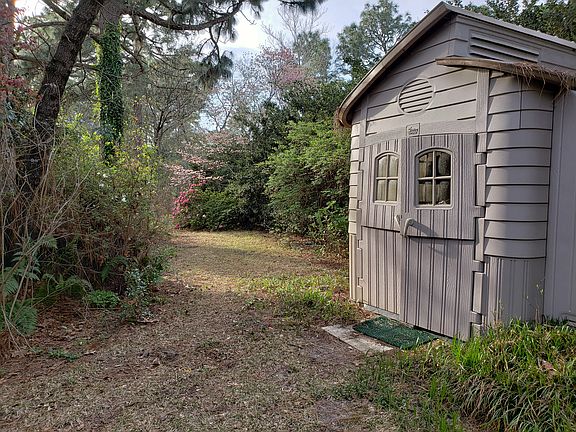 Greenhouse in backyard