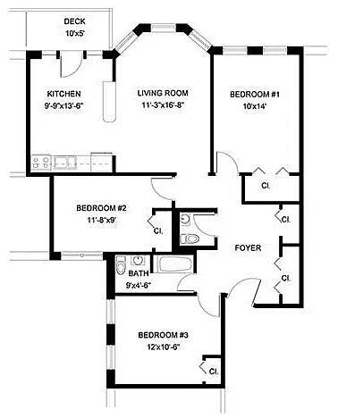 Floor plan 3 Bedroom