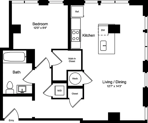 Floor plan 1J