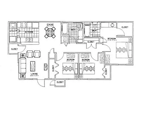 Floor plan Three Bedroom