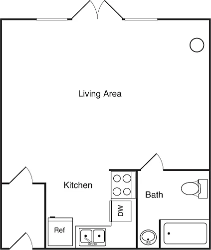 Floor plan Live - Work Studio - G
