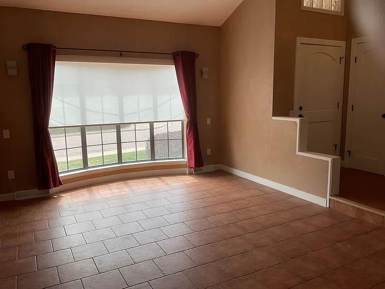 Living room view to front window