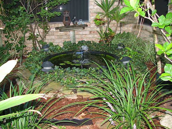 Fountain Covered Patio