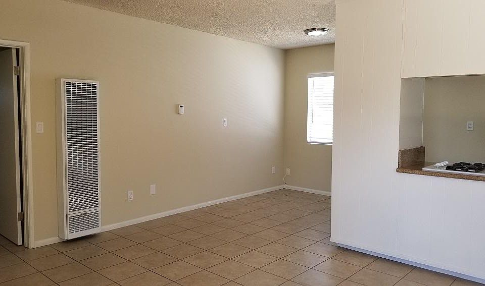 Dining area and living room