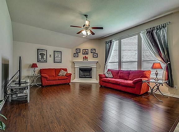 Faux Scraped Hardwoods in Family Room