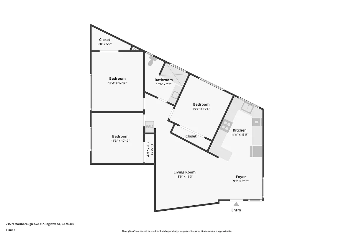 Floor plan 3BD1BA