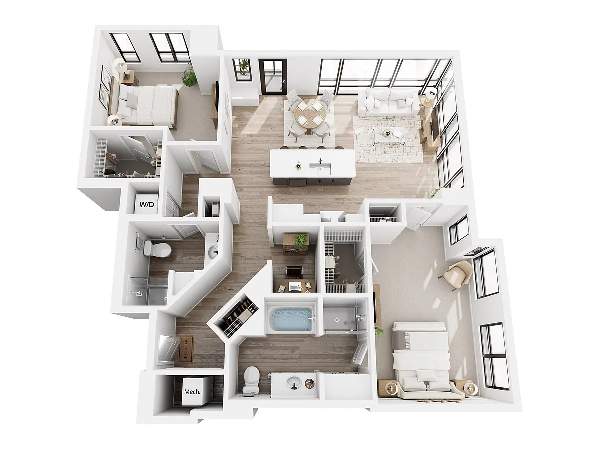 Floor plan 2 Bedroom F