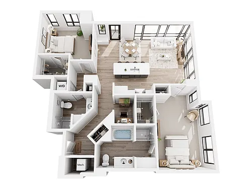 Floor plan 2 Bedroom F
