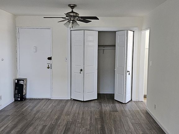 Entry door and double closet