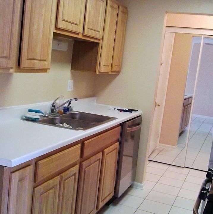 Kitchen with stainless steel appliances