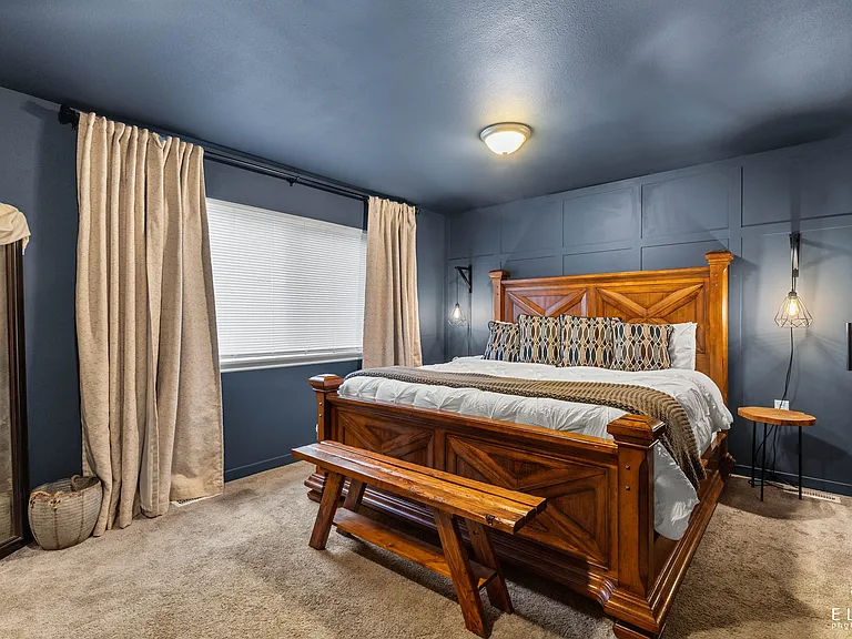 Primary suite fits a king-sized bed. 
*note: furniture not included.
