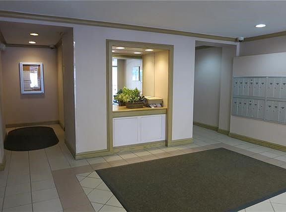 Gracious lobby with mailboxes