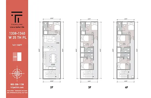 Floor plan 1338 W 35th Pl