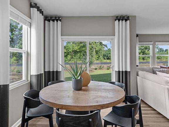 Kitchen nook overlooking back patio.