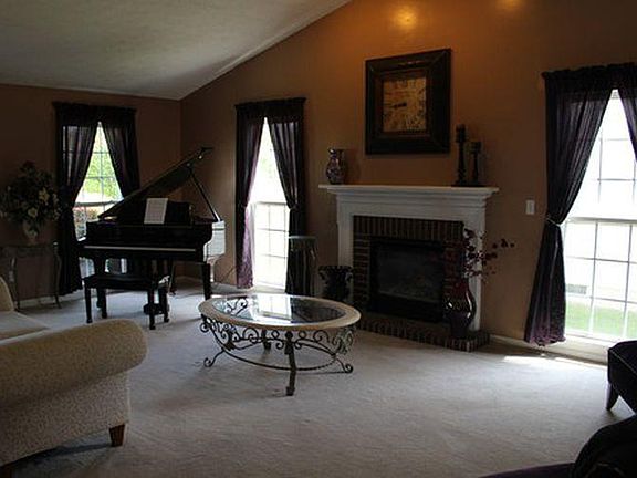 Living Room with Vaulted Ceiling