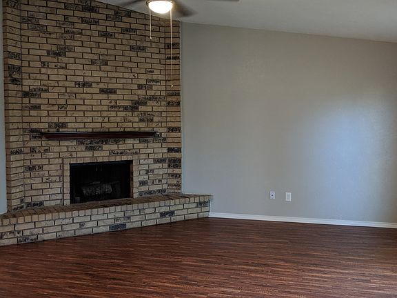 Living room and fireplace