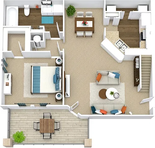 Floor plan The Palm w/ Loft