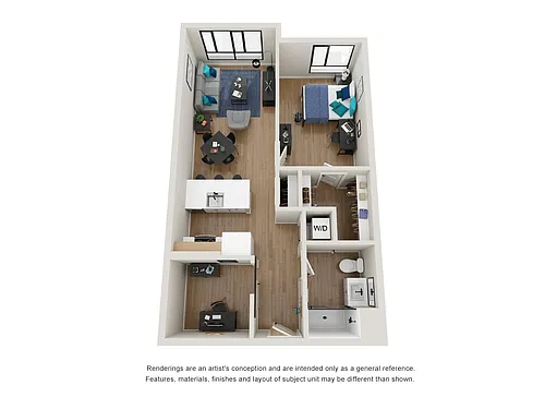 Floor plan 1BD-1