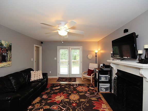 Family room with fireplace