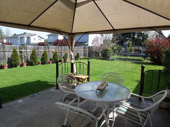 Canopy on patio