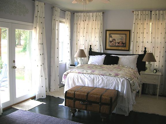 Master suite has French doors that open to patio.