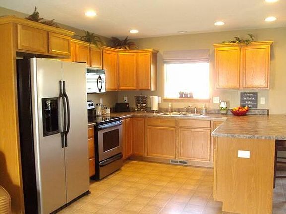 Kitchen with stainless steel appliances