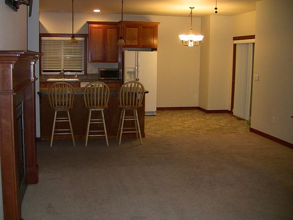 Breakfast nook off of kitchen and living area