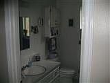 Quaint remodeled hall bath.