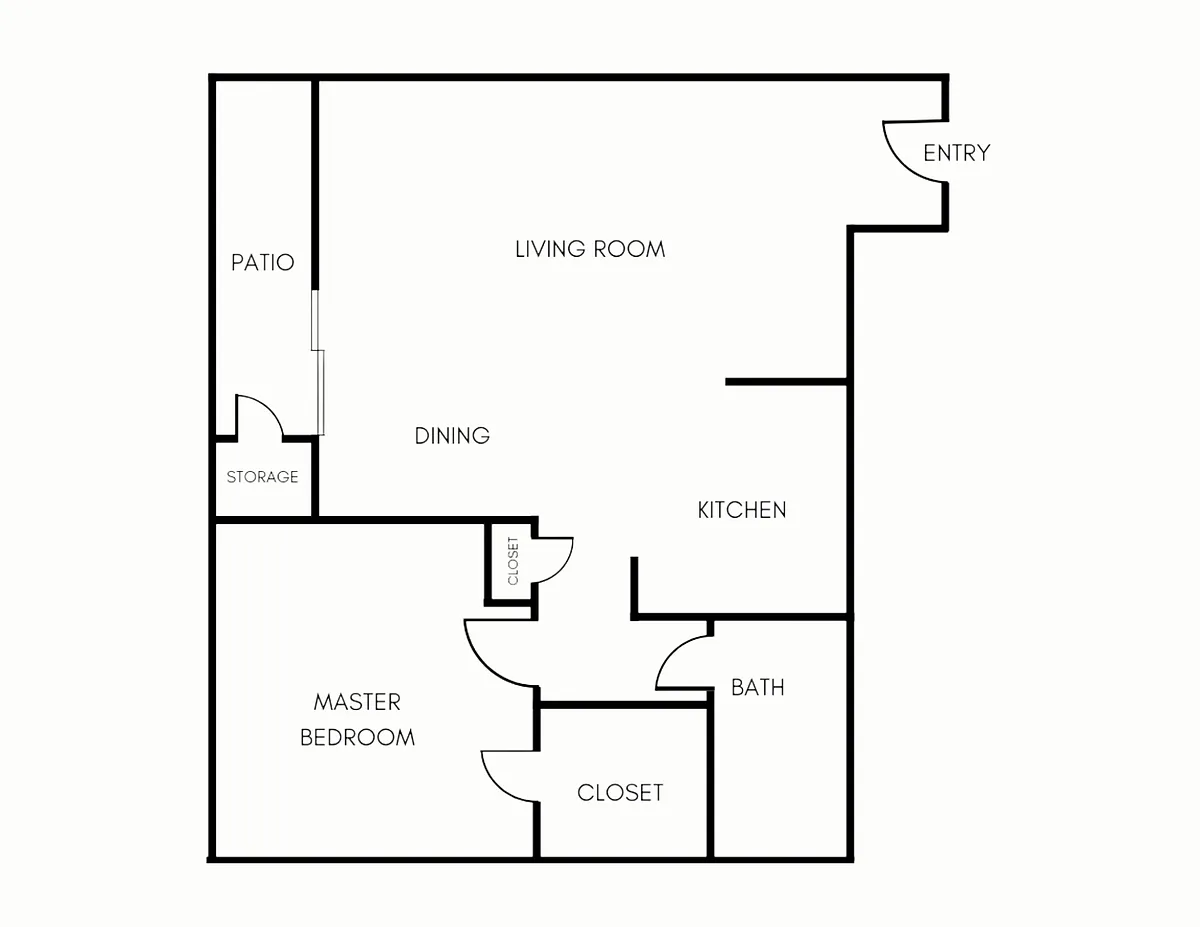 Floor plan 1X1-C