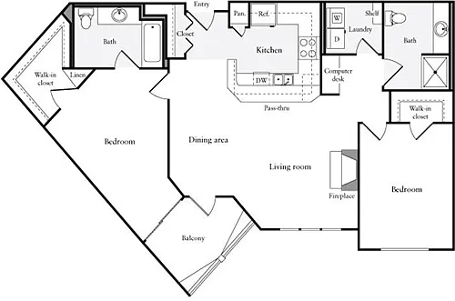 Floor plan 2 Bedrooms D