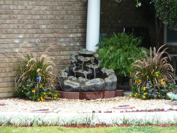 Rock garden and fountain