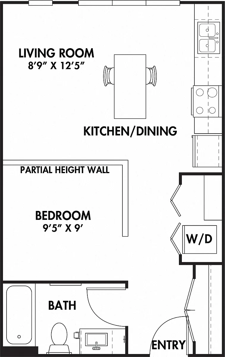 Floor plan Income Restricted - S1