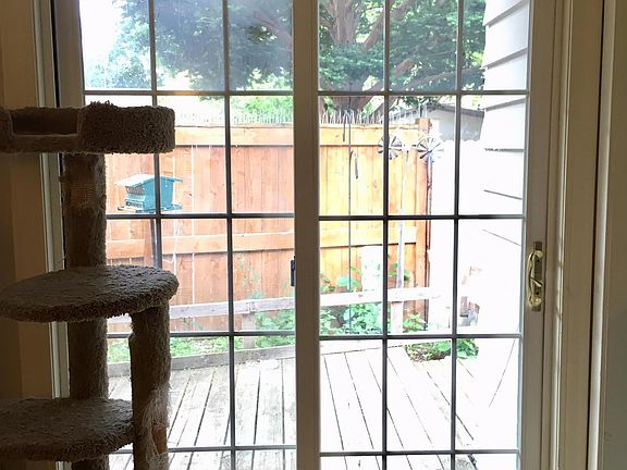 Beautiful glass door to the back yard