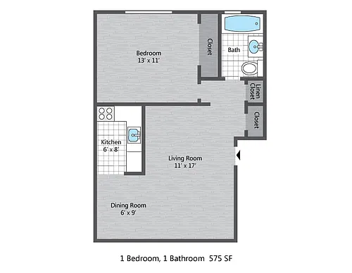 Floor plan 1BR/1BA
