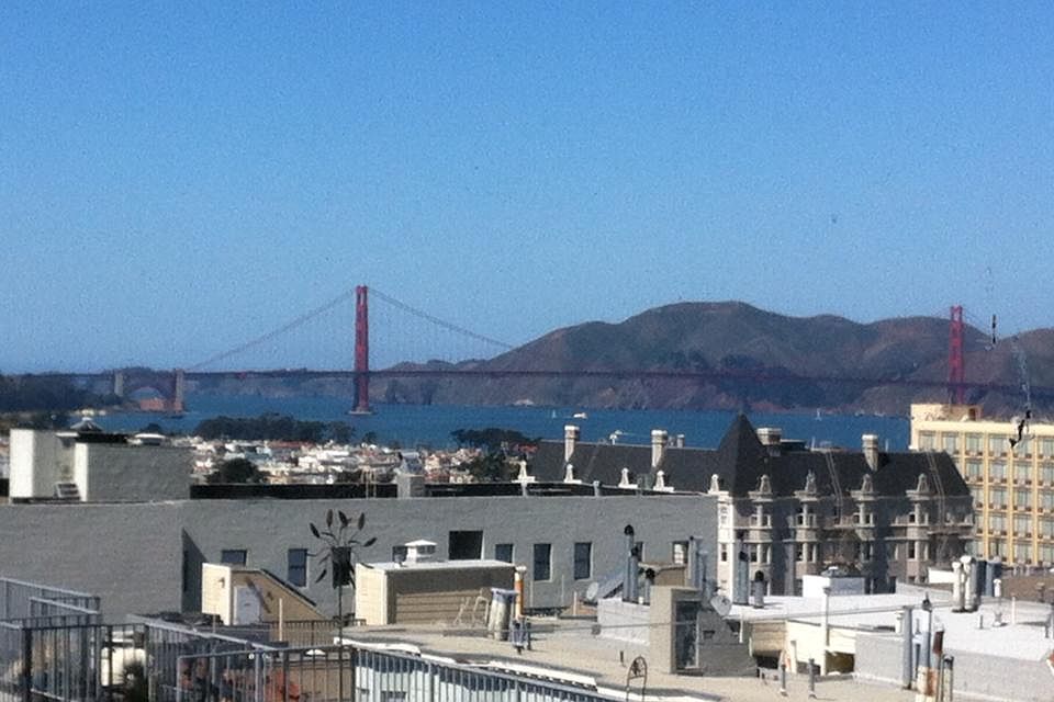 Golden Gate Bridge View from Kitchen and Living/Dining