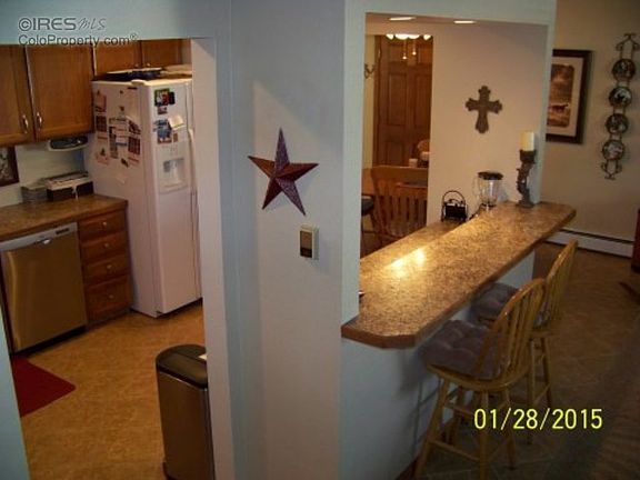 Eating Bar has Tile Floor