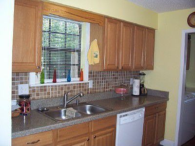 Updated kitchen, granite transformation, a window above the sink.