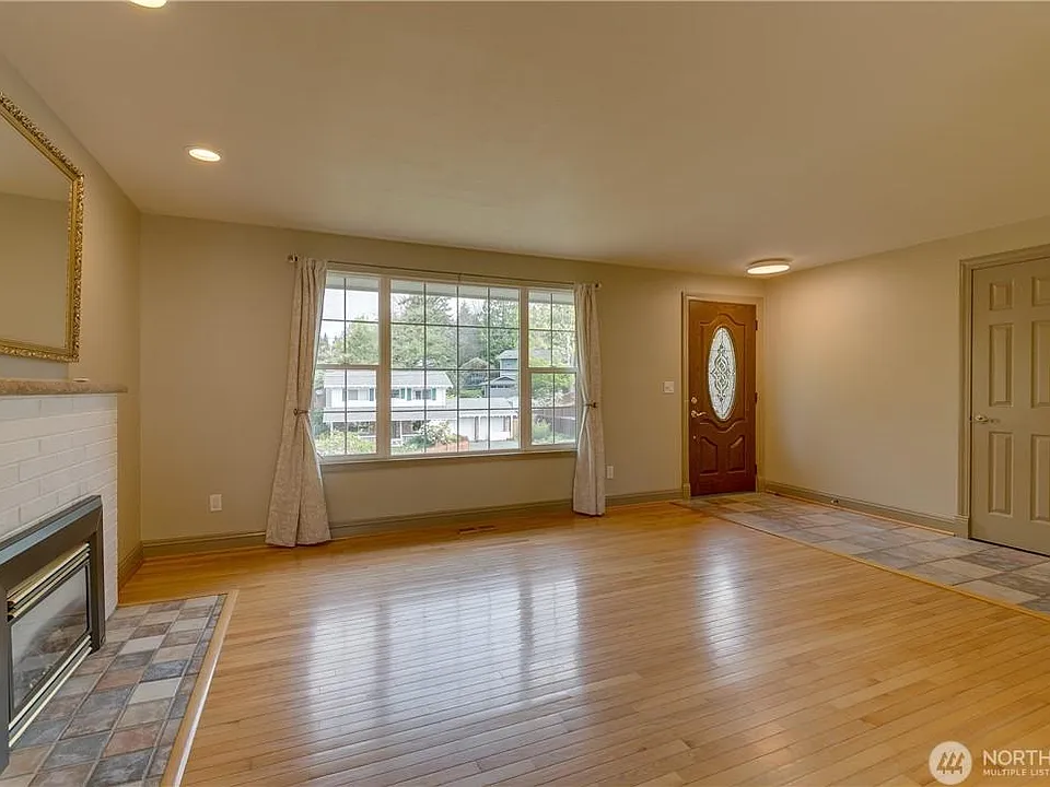 Living room with hardwood floors throughout.