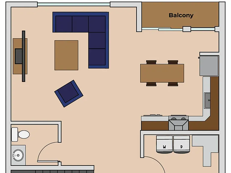 Dixieland Delight first floor plan showcasing a spacious 2-story layout with 3 bedrooms, 2.5 baths, an open living area, and a balcony, totaling 1,794 square feet in The Lights Echo Building. Dixieland Delight first floor plan showcasing a spacious 2-stor