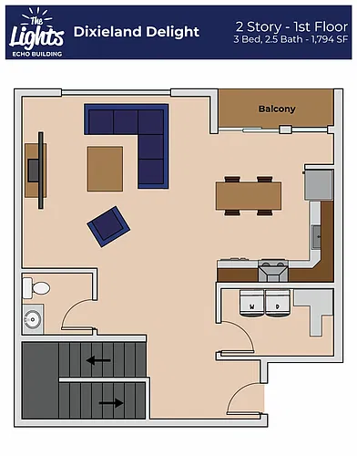 Floor plan Dixieland Delight