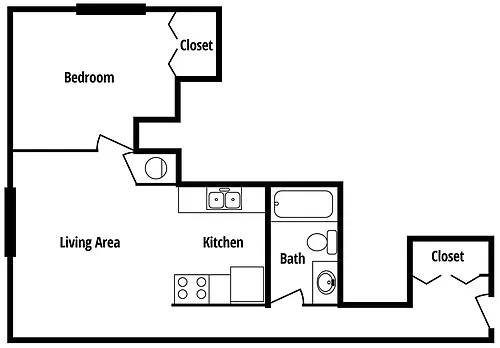 Floor plan One Bedroom
