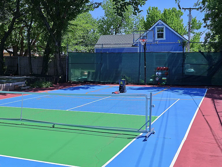 Pickle ball - half basketball court