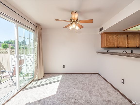 Dining room with slider to back yard