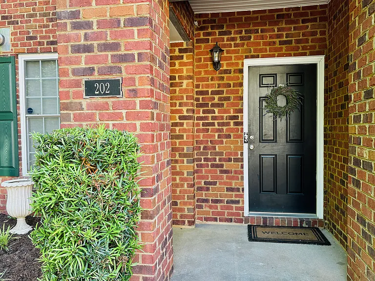 Front door with porch